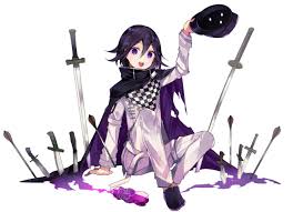 All Male Black Hair Cape Dangan Ronpa Drink Hat Knife Male New Dangan Ronpa V3 Ouma Kokichi Purple Eyes Scarf Short Ha Danganronpa Anime Danganronpa Characters