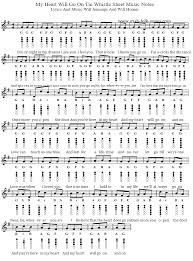 Free easy soprano recorder sheet music for advancing students. My Heart Will Go On Easy Tin Whistle Letter Notes Music Irish Folk Songs