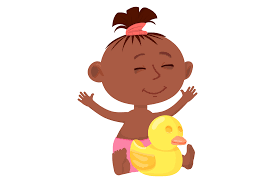 Cute Black Toddler. Happy Girl Baby Char Graphic by ladadikart · Creative  Fabrica