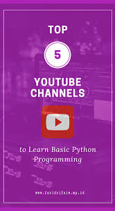 Top 5 Youtube Channels To Learn Basic Python Programming Python Programming Python Programming Tutorial