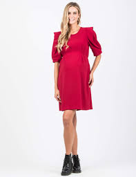 Realizzato in morbida maglina di viscosa elasticizzata è perfetto per una cerimonia o un'occasione elegante. Abiti Abito Premaman Con Eleganti Maniche A Petalo E Laccetto In Vita Attesa Maternity