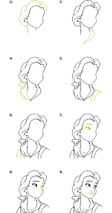 How Tow Draw Belle Disney Princess With Easy Drawing Steps In 2020 Disney Drawings Sketches Disney Drawing Tutorial Disney Princess Drawings