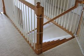 Top of stair safety gate designed specifically for top and bottom of staircases and stairways. Installing A Baby Gate Without Drilling Into A Banister Insourcelife