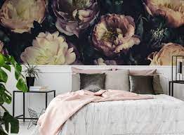 Dusty rose, vintage, floral, nursery, wallpaper. 11 Dark Floral Wallpaper Designs At Wallsauce Wallsauce Uk
