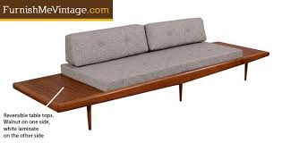 Restored Mid Century Modern Daybed Sofa With Attached End Tables The right console in the right place can make all the difference. restored mid century modern daybed sofa with attached end tables