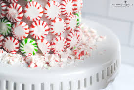 Making holiday decorations with peppermint candy. Peppermint Candy Christmas Trees One Simple Party