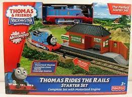 Thomas and friends trackmaster sets. Amazon Com Thomas Friends Trackmaster Thomas Rides The Rails Starter Set Blue One Size Toy Train Sets Baby