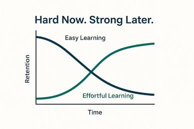 望ましい困難（Effortful Learning）が長期定着を生むメカニズム（AI 生成）