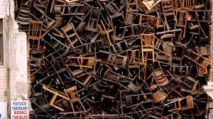 And empty drawers and other cavities have been filled in with rebar and concrete — dysfunctional furniture, ms. This Was Doris Salcedo S Impressive Chair Installation Public Delivery