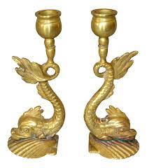 Maybe you would like to learn more about one of these? Pair Set Of 2 Brass Candle Holders Vintage Brass Asian Candlestick Holders Dragon Chinese Serpents Fish Home Living Home Decor Fontane Physio De