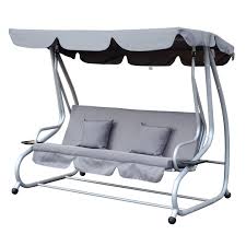 I clienti hanno acquistato anche i più votati scopri di più. Outsunny Dondolo Letto Da Giardino 3 Posti Schienale Reclinabile Tetto Regolabile Grigio 200 120 164cm Leroy Merlin