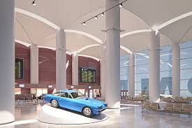 Erco High Ceiling Led Track Lights Accentuate Brilliance In Car Showrooms Exhibition Halls