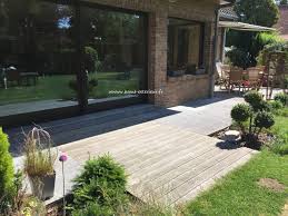 Terrasse Pierre Bleue Et Bois Exotique Verlinghem Lille 59 Nord Architecte Paysagiste Terrasse Pierre Terrasse Jardin Terrasse Pierre Bleue