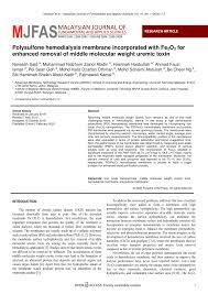 Environmental engineering, mining and energy (engineering and technology). Pdf Polysulfone Hemodialysis Membrane Incorporated With Fe2o3 For Enhanced Removal Of Middle Molecular Weight Uremic Toxin