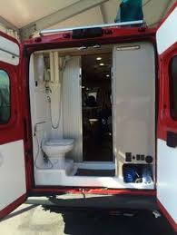Great Idea Open Doors And A Screen Expanded Shower Done Very Quickly 4x4 Camper Van Van Interior Sprinter Camper