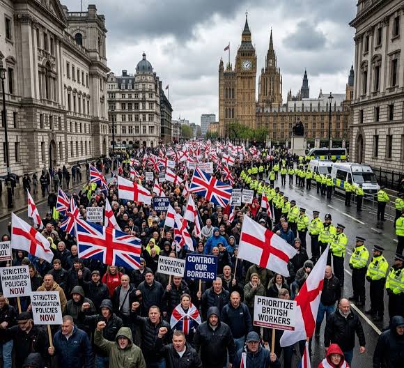 Anti-migrant march near planned immigration removal centre
