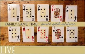 Teach Your Kids How To Play Pirate Gold Solitaire Card Game A Great Game Even For Young Kids Practicin Solitaire Card Game Solitaire Cards Card Games For Kids