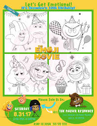 You can now print this beautiful emoji movie hi 5 coloring page or color online for free. Personalized Emoji Movie Invitation Printable Emoji Movie Birthday In Mugandmousedesigns