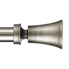 Art Decor Tama 6 Ft Non Telescoping Single Curtain Rod In Antique Silver Haa6638 As The Home Depot In 2020 Decorative Curtain Rods Wood Curtain Rods Curtain Rods