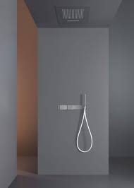 Reg11ws Set Of 2 Hydroprogressive Mixers For Bath Shower With Hand Shower Hose In White Silicone Rubber Stainless Steel Satin Finish Ceadesign Stai Bagno