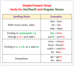 Image Result For Simple Present Tense Simple Present Tense Present Tense Verbs Phonics Rules