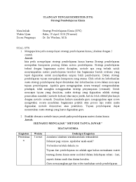 Tanya jawab guru dan siswa mengenai materi kimia. Uts Spk 29 April 2020 Pdf