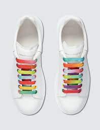 Alexander Mcqueen Rainbow Lace Oversized Sneaker In White For Men Lyst