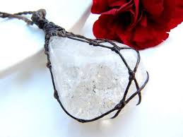 Spirit quartz crystals or cactus quartz from south africa assist spiritual growth spirit quartz crystals. Quartz Crystal Necklace Earth Aura Creations
