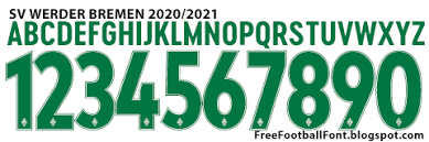 Hier findest du alle termine und ergebnisse zu diesem team. Free Football Fonts Sv Werder Bremen 2020 2021 Umbro Font