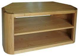 Signature louvered doors discreetly organize electronic components, players, remotes and all of life's little necessities. Ultimum Durham Oak Ud43 Corner Tv Stand