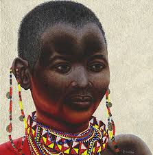 Masai People Paintings for Sale