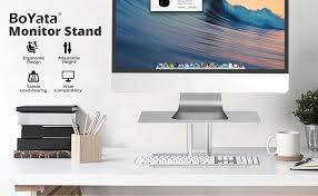Has been added to your cart. Product Boyata Monitor Riser Stand Adjustable Height Metal Desktop Stand Storage Organizer Black Boyata Official Website Best Selling Laptop Stand On Amazon