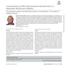 Check spelling or type a new query. Pdf The Demands Made To The Rae About Sexism In The Dictionary The Impact Of Media Discourse