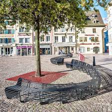 Banc Circulaire En Metal Pour Espaces Publics Meubles Urbains Urbain Et Circulaire