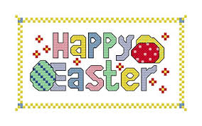 Happy Easter Cross Stitch Chart Pattern Cross Stitch