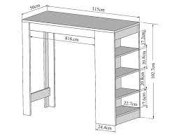 Table Bar 115 X 50 Cm Rangement 563040 Table Haute Cuisine Table Haute Meuble Bar Cuisine