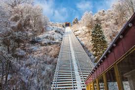 The cars move up the mountain at a rate of 300 ft/min along the inclined plane. Johnstown Inclined Plane In The Snow By Bryan Smith Johnstown Favorite Places Places
