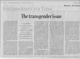 Newspaper style was the last of all the styles of written literary english to be recognized as a english newspaper writing dates from the 17th century. Canadian Newspaper Article Written By Pastor Condemning Transgenderism Blaming It On Lack Of Biblical Positive Examples Newspaper Deleted Article Shortly After Pics