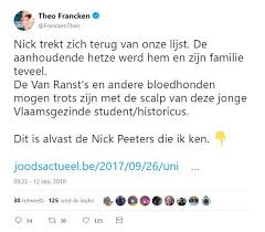 Des syndicalistes, rejoints par des manifestants en gilets jaunes et par une maire socialiste, ont protesté contre la venue du nationaliste flamand à verviers. Schild Vrienden Blijft Spoken De Standaard Mobile