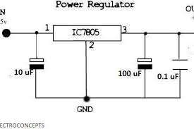 7805 Regulator 5v Module Easy Tutorial Basic Electronic Circuits Voltage Regulator Regulators