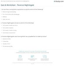Florence nightingale on society and politics, philosophy, science, education and literature: Quiz Worksheet Florence Nightingale Study Com
