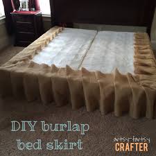 A wide variety of ruffled burlap tablecloth options are available to you, such as technics, use, and material. Diy Burlap Bed Skirt Artsy Fartsy Crafter