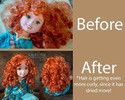 Kandice Mae Photography Fixing Disney Doll Hair Curly And Straight Baby Doll Hair Doll Hair Barbie Hair