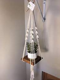 Diy Wood Shelf Plant Hanger Yarn Macrame Plant Hanger Plant Hanger Indoor Macrame Plant Hanger Diy Id Diy Macrame Plant Hanger Diy Plant Hanger Plant Hanger