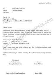 Surat resmi terdiri dari kop surat, nomor, lampiran, perihal, serta adanya. Contoh Surat Undangan Seminar Versi Ms Word Document