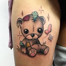 Inner finger tattoos designs, ideas and meaning. 45 Teddy Bear Tattoos For Your Body November 2020 Teddy Bear Tattoos Bear Tattoos Bear Tattoo Designs
