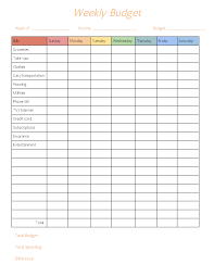 Subtraction is a key skill to learn for young students. Free Printable Weekly Budget Template To Track Weekly Expenses Printerfriendly