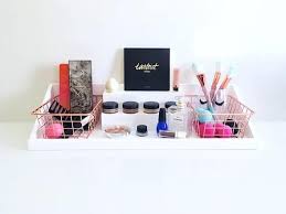 Ventilated stainless steel tube now fits most all large hair tools. Wall Mounted Makeup Organiser With Rose Gold Storage Bins Rose Gold Makeup Brush Holders Popsugar Beauty Uk Photo 5