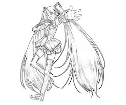 Hatsune miku coloring page to color, print or download. Miku Hatsune Coloring Pages Coloring Home