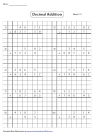 Adding Decimals Mixed Review Decimals Subtracting Decimals Subtraction